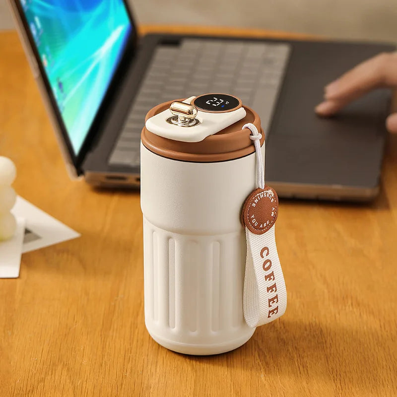 450 ml Smart Thermos Bottle(Digital Temperature Display, Stainless Steel)