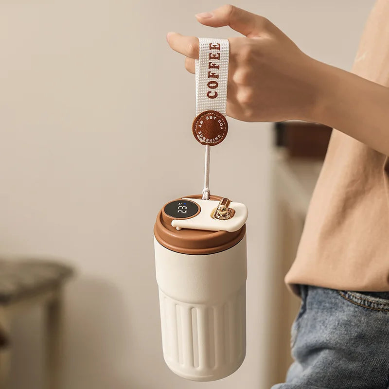 450 ml Smart Thermos Bottle(Digital Temperature Display, Stainless Steel)