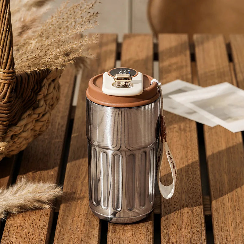 450 ml Smart Thermos Bottle(Digital Temperature Display, Stainless Steel)