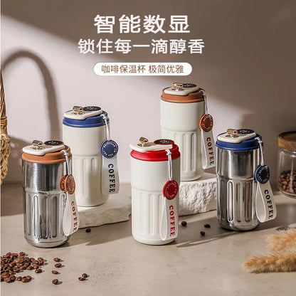 450 ml Smart Thermos Bottle(Digital Temperature Display, Stainless Steel)