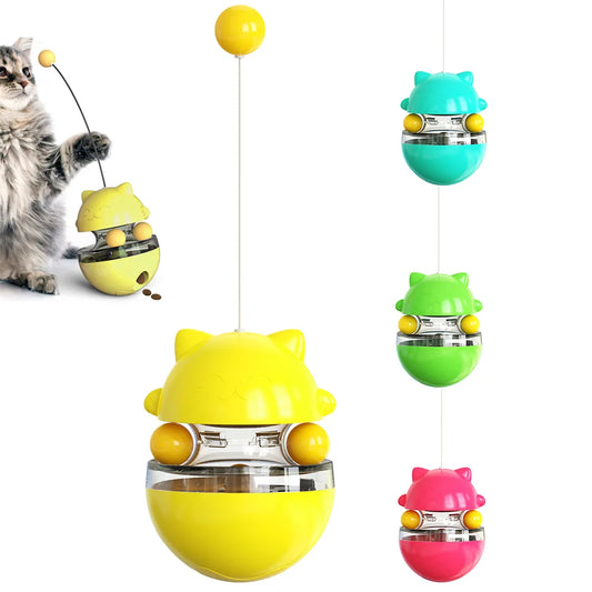 Interactive Cat & Dog Toy - Squeaky IQ Training Food Dispenser