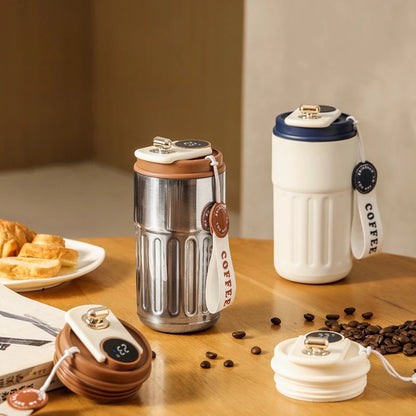 450 ml Smart Thermos Bottle(Digital Temperature Display, Stainless Steel)