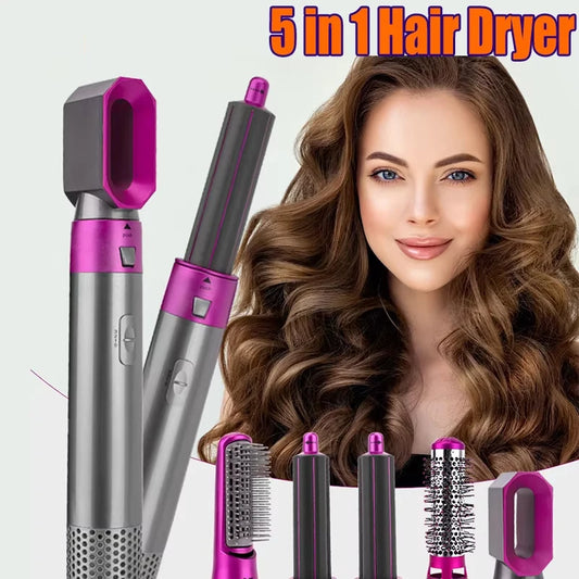 5-in-1 Hair Styling Set (Hair Dryer & Curling Iron)
